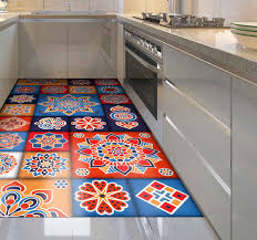 Saint laurent 60 x 120. Colorful Floral Tiles Kitchen Floor Tiles Tenstickers