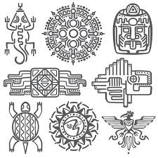 Ancient Mexican Totem Patterns Pattern Vectors Aztec Tattoo Mayan Tattoos Mayan Symbols