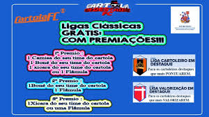 No cartola fc o fator sorte entra em campo? Cartola Fc 2019 Ligas Classicas Gratis Com Premiacoes Youtube