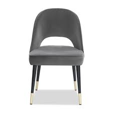 Liang Eimil Yves Dining Chair In Slate Velvet Fabric Velvet Dining Chairs Luxury Dining Chair Dining Chairs
