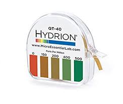 Hydrion Qt 40 Quaternary Sanitizer Test Tape 15 Feet Roll Quat Color Chart 0 500 Ppm Range