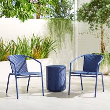 Check spelling or type a new query. All Weather Wicker Stacking Chairs Side Table Set