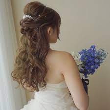 上品で可愛いハーフアップのブライダルヘアカタログ marry マリー ウェディング ヘアスタイル 結婚式 髪型 結婚式 髪型 編み込み