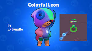 Brawlers are divided into 9 types, fighter, sharpshooter, heavyweight, batter, thrower, healer, support, assassin, skirmisher. Colorful Leon Skin Idea His Hoodie Changes Colors Constantly Brawlstars
