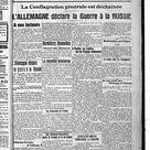 Une Du Journal Quotidien Regional Le Courrier Du Centre Publie Le Lundi 3 Aout 1914 C Ad87 Journal Quotidien Journal Le Parisien Journal