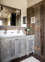 To complete your rustic decorating, the log furniture store offers rustic vanity lights and lodge style night lights, shower curtains and a complete. Cabin Fever Impressive Bathroom Designs By Abby Hetherington