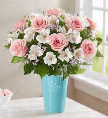 Flowers for new mom and baby boy. New Baby Flowers Gifts