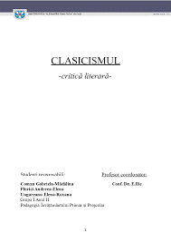 O cercetare critica asupra poeziei romane de la 1867, created by andra laura on 27/02/2016. Doc Clasicismul CriticÄ LiterarÄ Gabriela Coman Academia Edu