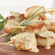 Sea Scallops With Wasabi Mustard Sauce Recipe Food Scallop Recipes Recipes