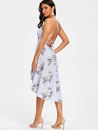 Up To 70 Off Free Shipping Worldwide Spaghetti Strap High Low Floral Dress Dresses Floral Dress Stores Online Floral High Low Dress Spring Dresses Casual