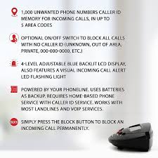 To activate that, you can press 3 on the landline or wait for the tone and dial *60. Buy Caller Id Box For Landline Phone Name And Number Lcd Display With Call Blocker Stop Unwanted Calls Robocalls Spam Telemarketers Online In Hungary B00cd92ovo