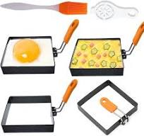 Amazon.com: Large 4 Pcs 4 Inch Sqaure Egg Ring for Griddle ...