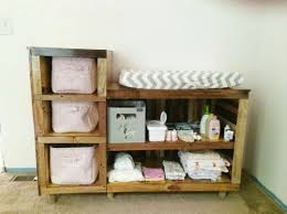 First Changing Table That I Made Out Off Pallet Wood And Lathe With Help From My Wife Kidswoodcrafts In 2020 Changing Table Baby Changing Tables Diy Changing Table