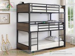 Tentu saja contoh tema acara kebersamaan memang telah banyak dicari oleh orang di internet. Tempat Tidur Susun 3 Kombinasi Besi Minimalis Griya Mebel