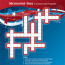 This federal holiday was formalized as a way of remembering and. Memorial Day Crossword Puzzle Imom