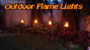 Ollivage Solar Torch Flickering Flame Lights Review Youtube