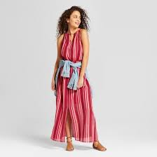 Bold Colorful Stripes Adorn This Flowy Maxi Dress That S Ultra Versatile In An Easy Silhouette That Womens Red Maxi Dress Striped Maxi Dresses Red Dress Maxi