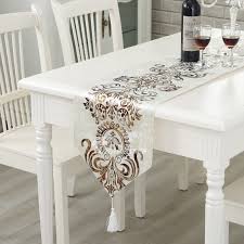 Celebrate fall together plaid table runner. Table Runners Velvet White Blue Brown Fall Living Room Best