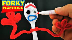 Como Hacer A Forky Toy Story 4 Escultura Plastilina Y Stop Motion Making Forky Diy Dibujame Un Youtube