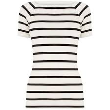 Black And White Striped Tee Oasis Square Neck Stripe T Shirt Black White 27 Liked On Polyvore Featuring Tops T Shirts Black Striped Shirt Black And White T Shirts White Striped Tee