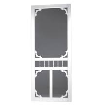 On sides & top & 1 in. Screen Tight 30 In X 80 In Carolina Solid Vinyl White Screen Door Car30 The Home Depot