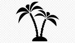 Coconut Tree House Leaf Palm Tree Plant Arecales Line Blackandwhite Png Klipartz