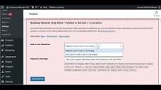 Business Bloomer WooCommerce Only Allow 1 Product in the Cart Mini ...