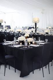 Sophisticated Black And White Wedding Affair Chameleon Chair Collection White Table Settings White Wedding Wedding Inside