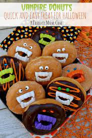 Vampire Donuts A Quick And Easy Treat For Halloween Recipe Easy Halloween Food Halloween Treats Halloween Food For Party