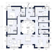 Zenker Konzept Bu 142 Mit Flachdach Abbildung Mit Sonderausstattung Fertighaus Bungalow Atriumhaus Atrium