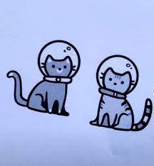 Space Cat Tattoo In 2021 Mini Drawings Cat Space Tattoo Cute Drawings