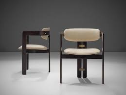 Augusto Savini Set Of Four Pamplona Chairs In Off White Leather Dining Room Chairs Modern Leather Dining Room Chairs Dining Room Chair Cushions