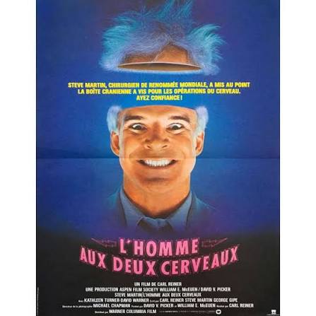THE MAN WITH TWO BRAINS Movie Poster 15x21 in.