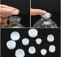 GORGECRAFT 50PCS 5 Sizes Plastic Bottle Salt and Pepper Shaker Stoppers  23/64 to 25/32 Inch Replacement Plug Reusable Clear Round End Insert Bottle  ...