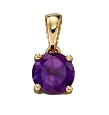 Amethyst is the traditional birthstone for february. February Birthstone Amethyst Gold Pendant On Chain Elegant Gems Jewellers