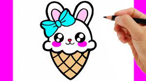 How to draw a cute. How To Draw A Cute Ice Cream Easy Step By Step Kawaii Drawings Youtube