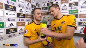 Liverpool confirm £41 million capture of wolves winger diogo jota. Diogo Jota Is Gifted The Match Ball After Scoring A Hat Trick In Wolves 4 3 Win Over Leicester Youtube