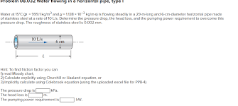 Solved Problem 08 032 Water Flowing In A Horizontal Pipe