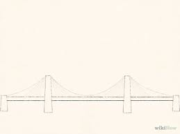 How To Draw Suspension Bridges: 11 Steps (With Pictures) | Suspension Bridge,  Bridge, Bridge Drawing