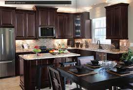 Pin By Swarrin On Kitchens Dark Brown Kitchen Cabinets Brown Kitchen Cabinets Cherry Wood Kitchen Cabinets