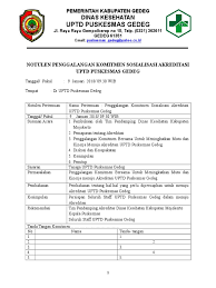 Notulen rapat juga dibutuhkan oleh puskesmas untuk mengetahui hasil rapat yang diselenggarakan di tempat tersebut. Contoh Notulen Penggalangan Komitmen Puskesmas Masnurul