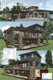 Plan 64452sc House Plan For A Rear Sloping Lot Sloping Lot House Plan Architectural Design House Plans Lake House Plans