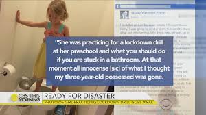 Lockdowns work, he stresses, while also offering his opinion that other, less passive, approaches to emergency drills do not. Cbs This Morning On Twitter Look Photo Of Girl Standing On Toilet Practicing Lockdown Drill Goes Viral