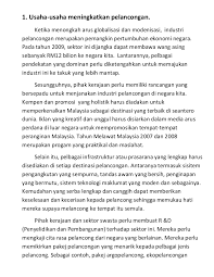 Lalu, esok harinya aku mempersiapkan. Karangan Usaha Usaha Meningkatkan Pelancongan