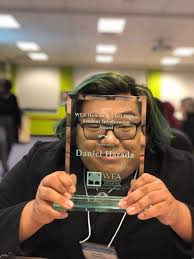 Congratulations Daniel Harada! Daniel is the statewide recipient of the WEA  Human and Civil Rights Student Involvement Award. Daniel is a fifth grade  teacher at Wildwood Elementary and a member of our