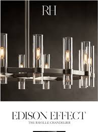 Restoration hardware ravelle round chandelier dimensions: Restoration Hardware Edison Effect The Ravelle Chandelier Milled