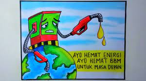 Poster bertema lingkungan di atas mengajak kita untuk senantiasa menjaga kebersihan lingkungan. Gambar Poster Menghemat Bahan Bakar Minyak Poster Hemat Bbm Youtube