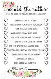 Bridal Shower Game Would She Rather Bridal Shower Brunch Bridal Shower Games Bridal Shower Planning