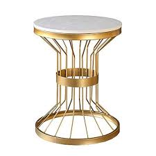 Xiaoyan End Table Nordic Wrought Iron Side Table Coffee Table Home Living Room Small Round Table Gold 454558c Stone Coffee Table Marble Coffee Table Side Table