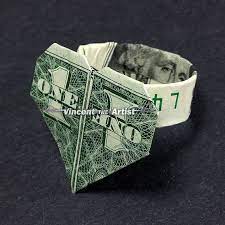 Dollar Bill Origami Heart Ring No Instructions Would Love To Learn This One Dollar Bill Origami Money Origami Dollar Origami